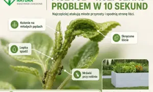 Kolonie mszyc na młodych pędach, lepka spadź i skręcone liście to znaki, jak wygląda mszyca. Mrówki przy roślinie też ją zdradzają.
